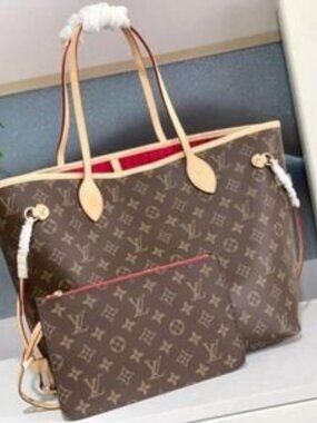 Neverfull MM Damier Azur Brown Red Inside32��29��17cm
